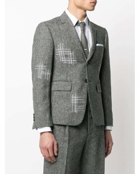 Blazer en laine brodé gris Thom Browne