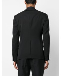 Blazer en laine brodé noir Alexander McQueen