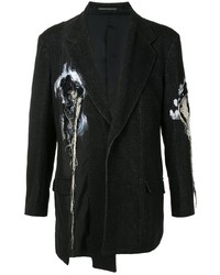 Blazer en laine brodé noir Yohji Yamamoto