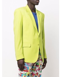 Blazer en laine chartreuse Moschino