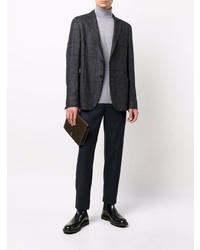 Blazer en laine écossais bleu marine Z Zegna