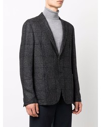 Blazer en laine écossais bleu marine Z Zegna