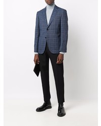 Blazer en laine écossais bleu marine BOSS HUGO BOSS