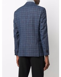 Blazer en laine écossais bleu marine BOSS HUGO BOSS