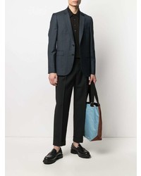 Blazer en laine écossais bleu marine PS Paul Smith