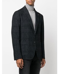 Blazer en laine écossais bleu marine Tagliatore