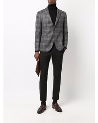 Blazer en laine écossais gris foncé Tagliatore