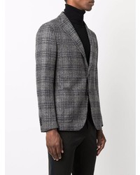 Blazer en laine écossais gris foncé Tagliatore