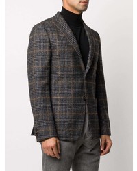 Blazer en laine écossais gris foncé Z Zegna