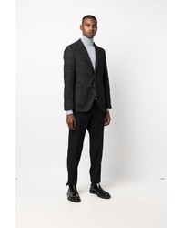 Blazer en laine écossais gris foncé BOSS HUGO BOSS