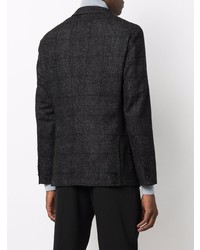 Blazer en laine écossais gris foncé BOSS HUGO BOSS