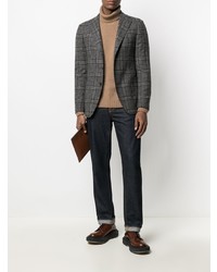 Blazer en laine écossais gris foncé Tagliatore