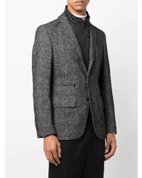 Blazer en laine écossais gris foncé Karl Lagerfeld