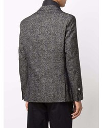 Blazer en laine écossais gris foncé Karl Lagerfeld