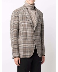 Blazer en laine écossais marron Tagliatore