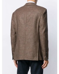 Blazer en laine écossais marron Lardini