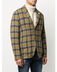 Blazer en laine écossais multicolore Lardini