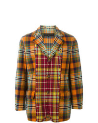 Blazer en laine écossais multicolore Comme Des Garçons Vintage