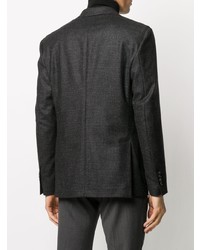 Blazer en laine écossais noir Lardini