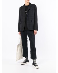 Blazer en laine écossais noir Black Comme Des Garçons