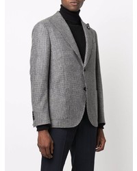 Blazer en laine en pied-de-poule gris Lardini