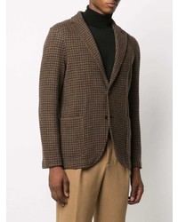 Blazer en laine en pied-de-poule marron Circolo 1901