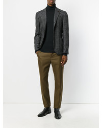 Blazer en laine en pied-de-poule noir Lardini