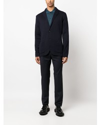 Blazer en laine en tricot bleu marine Lardini