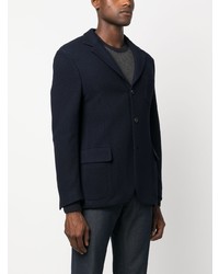 Blazer en laine en tricot bleu marine Corneliani