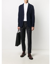 Blazer en laine en tricot bleu marine Barena