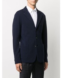 Blazer en laine en tricot bleu marine Barena