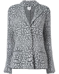 Blazer en laine en tricot gris Armani Collezioni