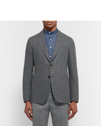 Blazer en laine gris foncé Caruso