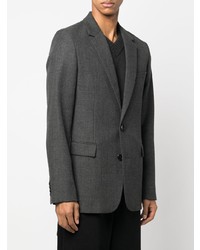 Blazer en laine gris foncé Ami Paris