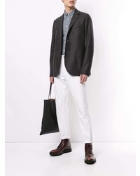 Blazer en laine gris foncé Harris Wharf London