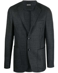 Blazer en laine gris foncé Zegna