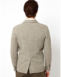 Blazer en laine gris Farah