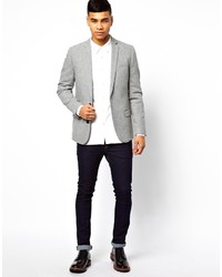 Blazer en laine gris