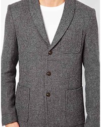 Blazer en laine gris Selected