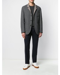 Blazer en laine gris Brunello Cucinelli