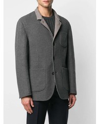 Blazer en laine gris Brunello Cucinelli