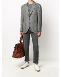 Blazer en laine gris Brunello Cucinelli