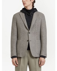 Blazer en laine gris Z Zegna