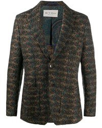 Blazer en laine imprimé multicolore