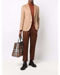 Blazer en laine marron clair Tagliatore