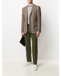 Blazer en laine marron clair Corneliani