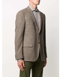 Blazer en laine marron clair Corneliani