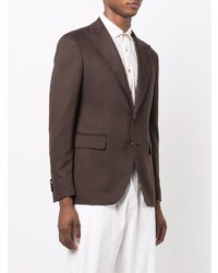 Blazer en laine marron foncé Tagliatore