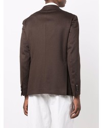 Blazer en laine marron foncé Tagliatore