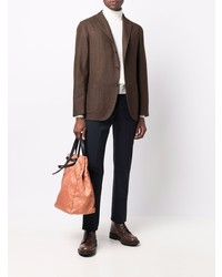 Blazer en laine marron foncé Boglioli